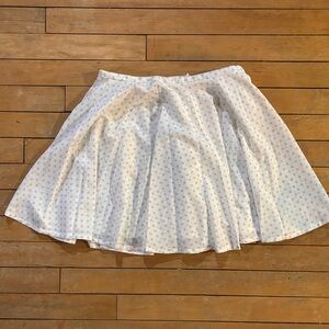 NWT Rhythm White and Blue Patterned Skater Skirt